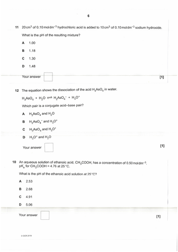 A2 Acids, bases, buffers PPQ