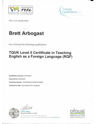 Tefl Certificate
