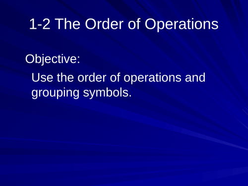 Order of Operations - Lesson PowerPoint - PEDMAS