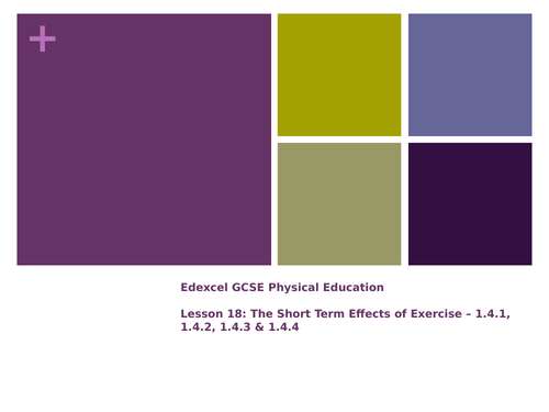 Short and Long Term Effects of Exercise - Lesson 18 & 19 | Teaching ...