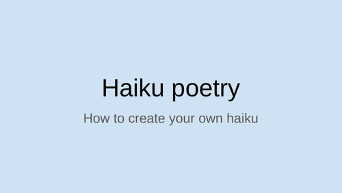 Haiku Poetry