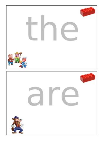 Lego tricky word building