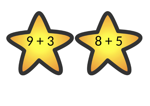 Teen Number Addition stars