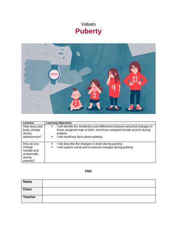 PSHE scheme of work - Puberty