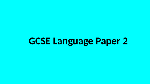 GCSE Edexcel Language Paper 2 Full Run Through