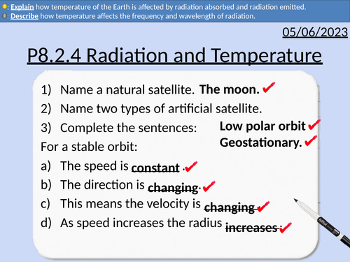 Gcse Physics Radiation And Temperature Teaching Resources 3000