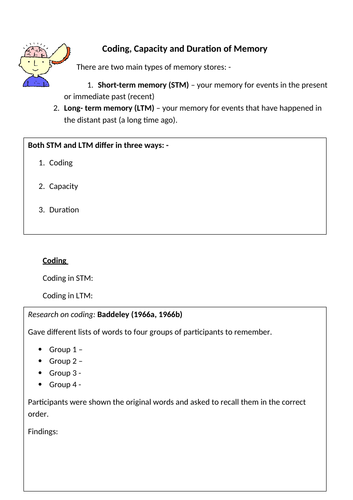 Memory work booklet - AQA