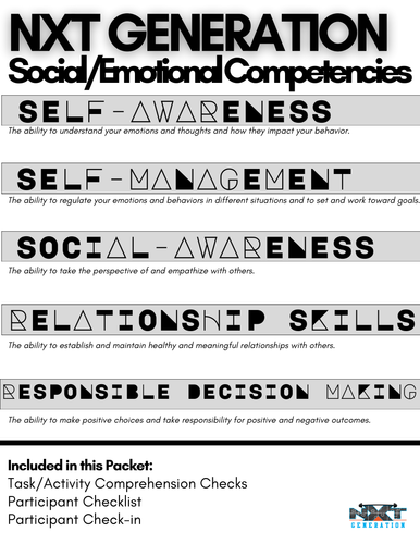 Social/Emotional Competencies Student Checklists/Check-ins