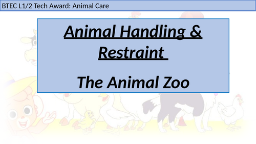 BTEC Animal Care Component 1