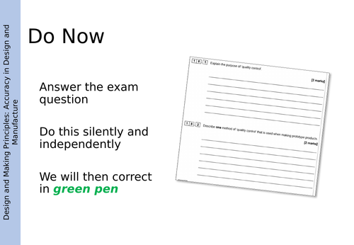 A-Level DT - Design and Making Principles Lessons
