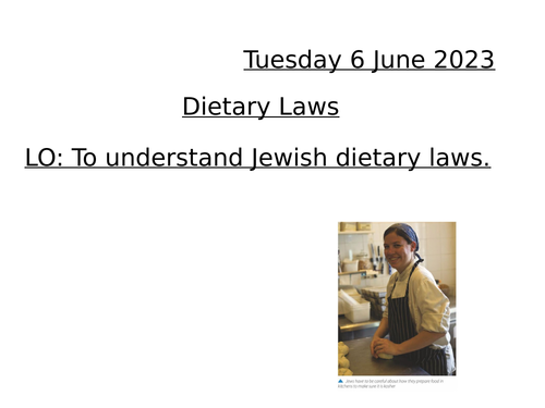Judaism- Dietary Laws
