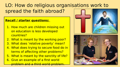 RE: Religious Charities, Aid, and Evangelism