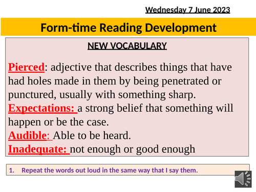 Form time literacy Part 1.