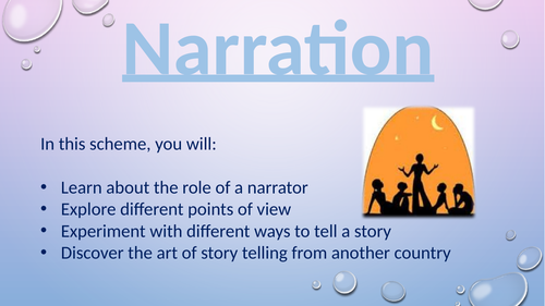 KS3 Drama Narration SOW