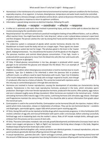 AQA Trilogy Biology Paper 2 Revision One Night Left