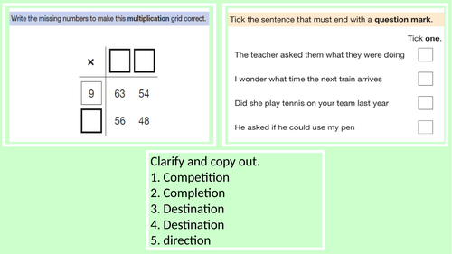 Year 6 SATS morning work