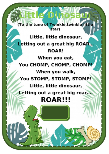 Little Dinosaur Song