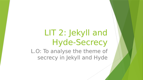 Secrecy in Jekyll and Hyde