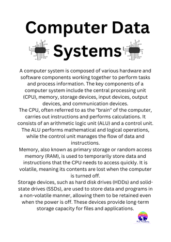 KS3 computer Data Systems