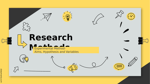 Research Methods- Psychology Year 1 ALevel AQA