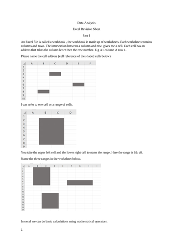 IGCSE DATA Analysis Part 1