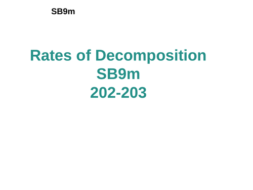 Decomposition GCSE Edexcel SB9m