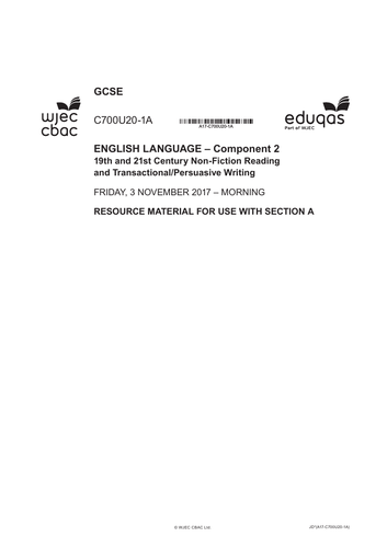 Eduqas Language Paper 2 Mini SoL / Walkthrough