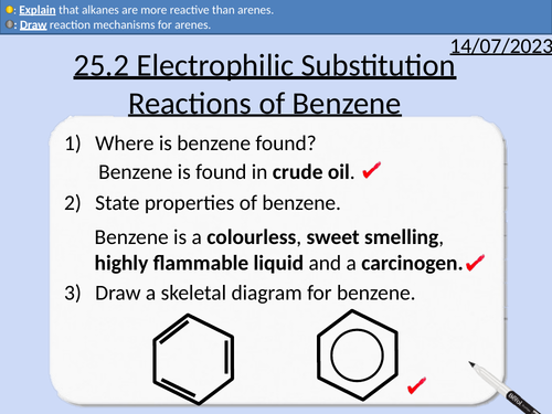 A Level Chemistry: Electrophilic Substitution Reactions of Benzene