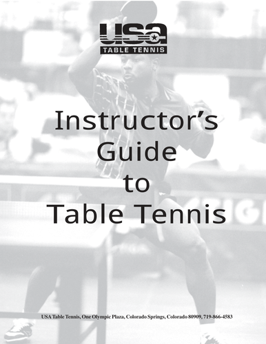 Table Tennis instructors guide