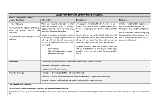 Year 8 athletics (Jumping events)