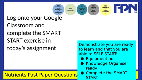 Food Preparation and Nutrition Nutrition