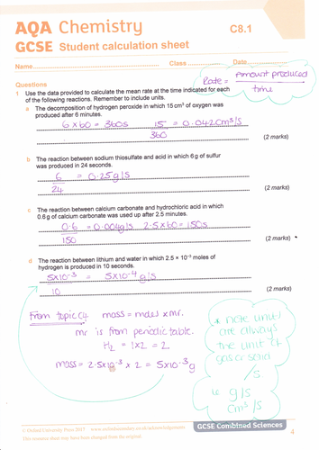 OCR A level Chemistry 3.2.2. Reaction Rates | Teaching Resources