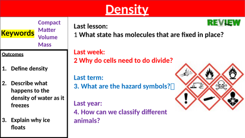 KS3 Density