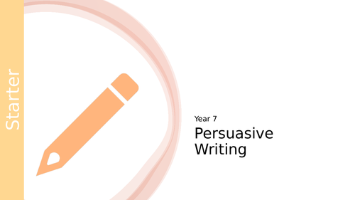Persuasive Writing Lesson