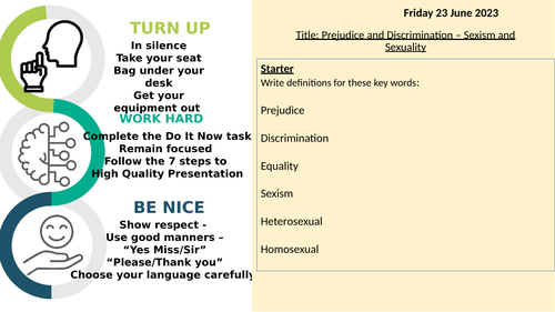 Lesson 2 - Prejudice and Discrimination - Human Rights and Social Justice - GCSE AQA RS