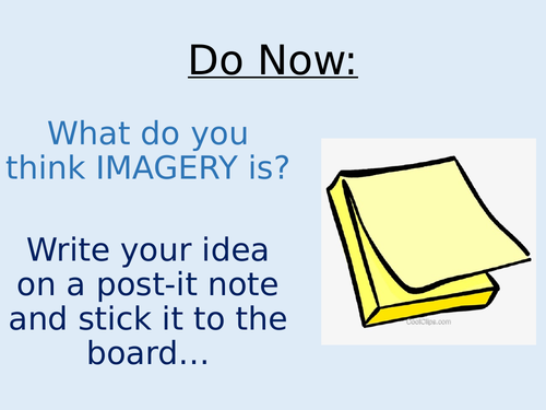 Imagery: what is imagery and how can I use it for effect?