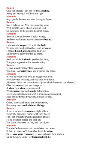 Romeo and Juliet lesson 4