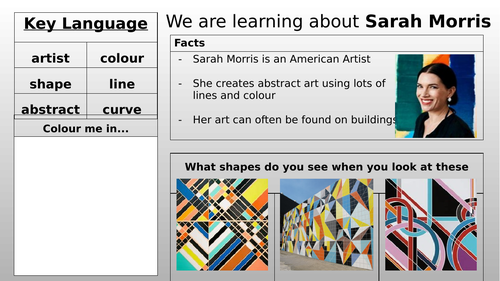 EYFS Art Knowledge Organiser - Sarah Morris