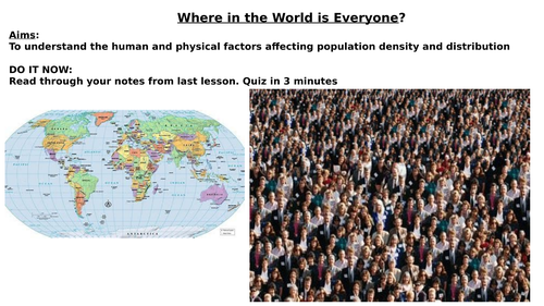 Population distribution