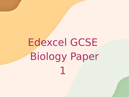 Revision PPt. GCSE Biology - Key Concepts