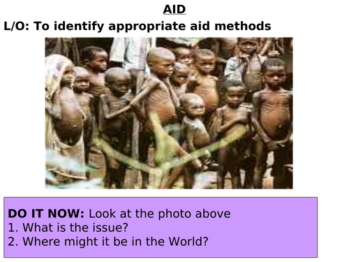 Types of Aid - Economic and social development