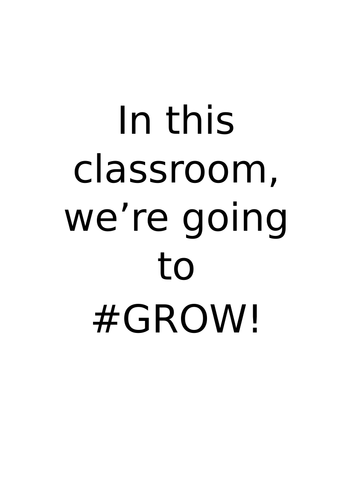 Growth - classroom plant display