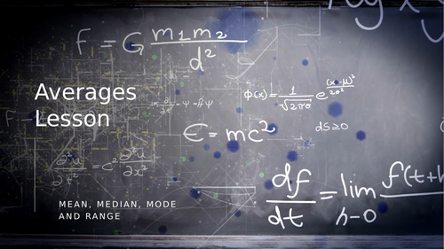 Averages Lesson