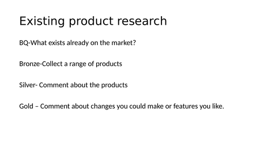 Existing product research