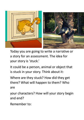 Creative writing - good for assessment -suitable for aged 7-12