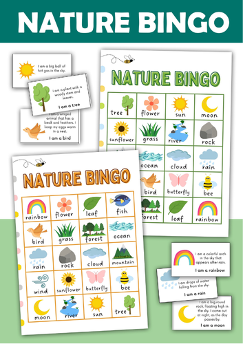 Nature Bingo Game