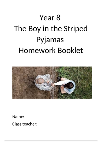 The Boy in the Striped Pyjamas Homework Booklet