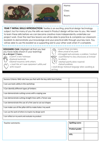 Ks3 product design key rack project booklet