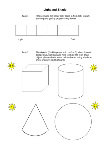 Light & Shade worksheet