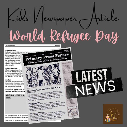 Kids' Newspaper: World Refugee Day | English Reading for Young Readers